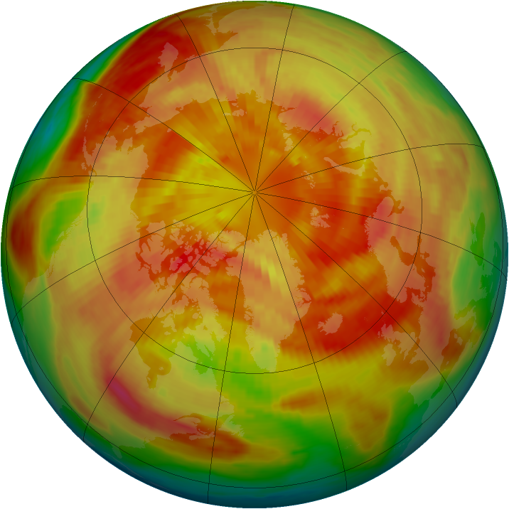 Arctic ozone map for 18 March 1981
